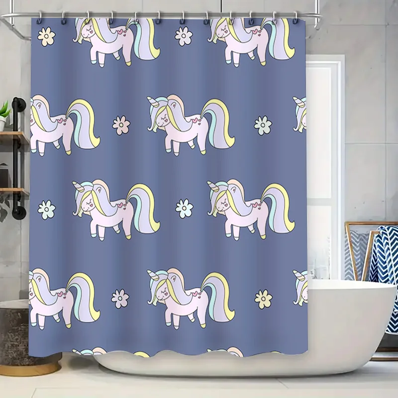 Adorable Unicorn Shower Curtain Pastel Purple with Flower Design Modern Bathroom Decor for Kids Room or Nursery Water Repellent
Adorable Unicorn Shower Curtain Pastel Purple with Flower Design Modern Bathroom Decor for Kids Room or Nursery Water Repellent