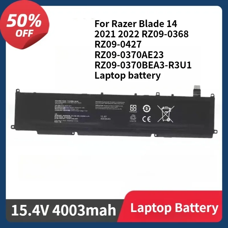 RZ09-0370 RC30-0370 Battery for Razer Blade 14 2021 2022 RZ09-0368 RZ09-0370BEA3-R3U1 RZ09-0427 RZ09-0370AE23 4003mah Battery
RZ09-0370 RC30-0370 Battery for Razer Blade 14 2021 2022 RZ09-0368 RZ09-0370BEA3-R3U1 RZ09-0427 RZ09-0370AE23 4003mah Battery