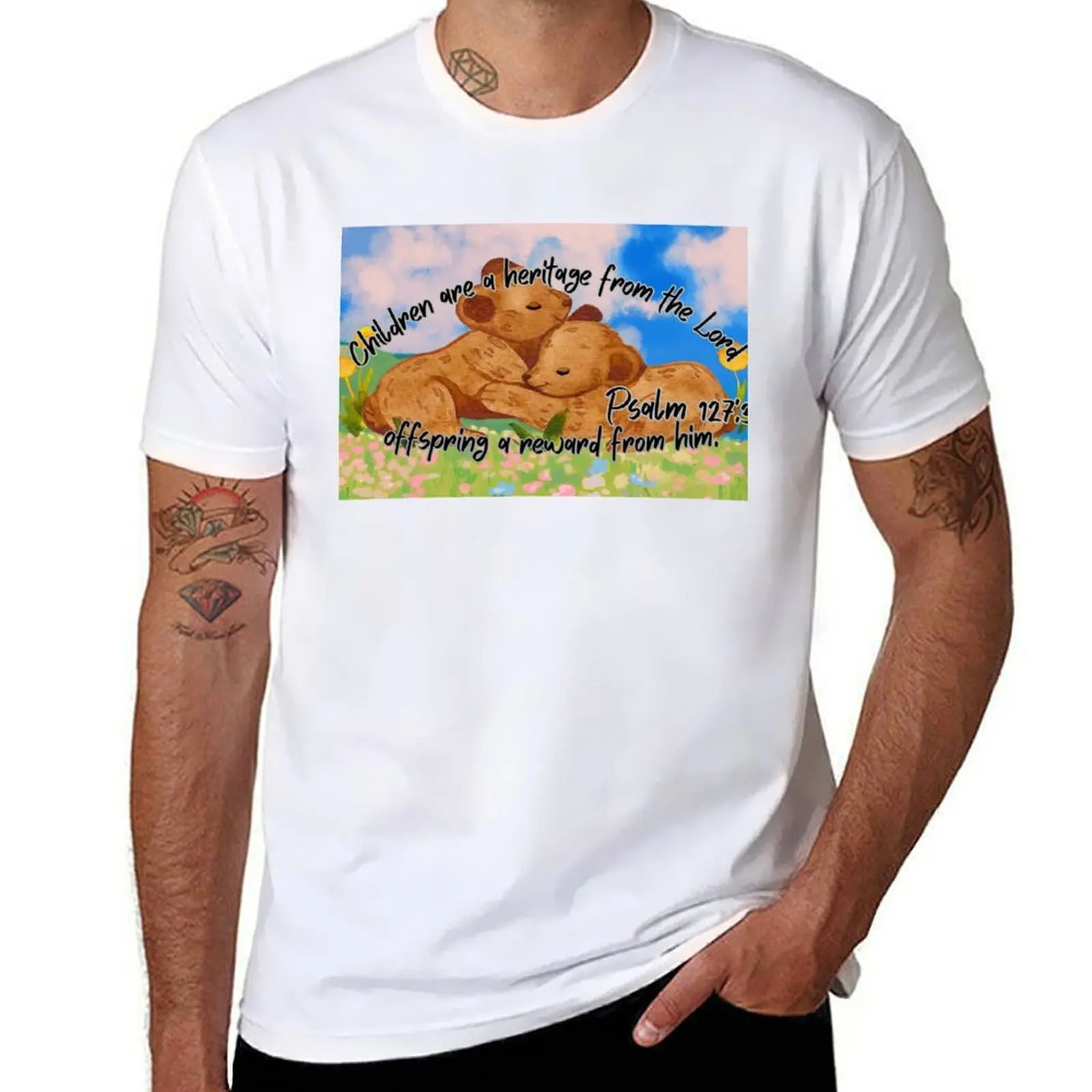 Gift of Offspring psalm-127:3- Christian Comfort Art Print T-Shirt man t shirts cotton t shirts for man cotton T-Shirt
Gift of Offspring psalm-127:3- Christian Comfort Art Print T-Shirt man t shirts cotton t shirts for man cotton T-Shirt