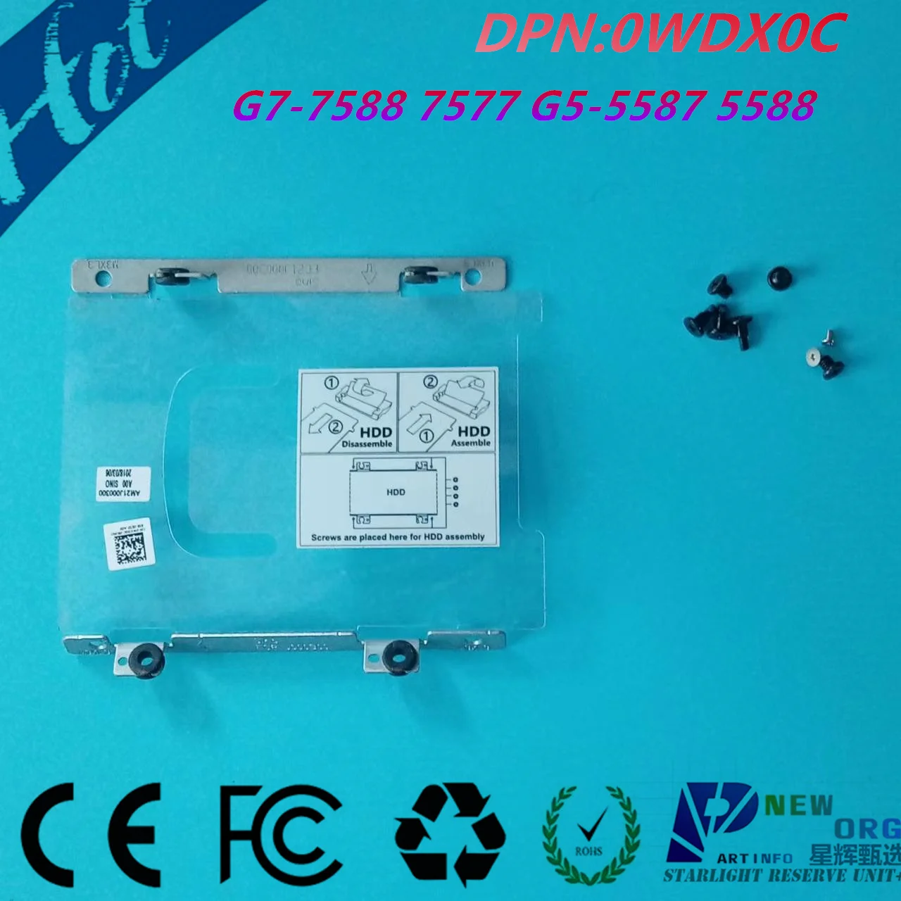NEW ORG Laptop 2.5inch HDD/SSD caddy fbracket or DELL INSPIRON15 5587 7577 7587 GAMING7 G7-7588 free screws 0WDX0C
NEW ORG Laptop 2.5inch HDD/SSD caddy fbracket or DELL INSPIRON15 5587 7577 7587 GAMING7 G7-7588 free screws 0WDX0C
