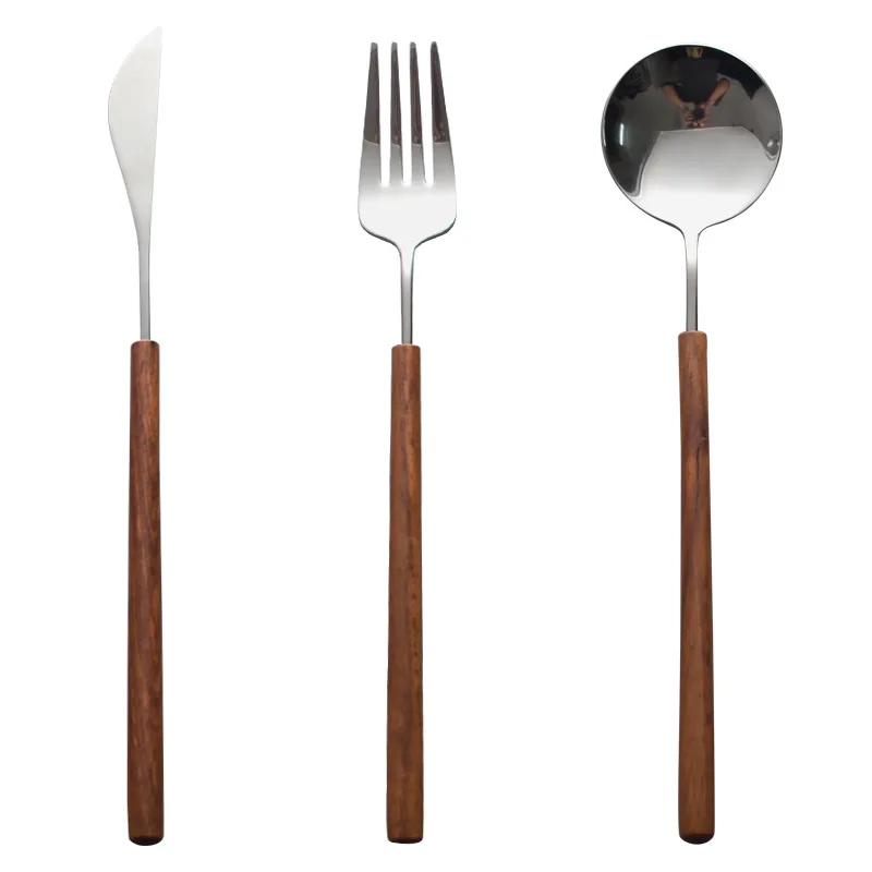 LTT Japanese Rosewood Handle Western Cutlery Knife Fork Spoon 3 Piece Set Stainless Steel Household Soup Spoon Fork
LTT Japanese Rosewood Handle Western Cutlery Knife Fork Spoon 3 Piece Set Stainless Steel Household Soup Spoon Fork