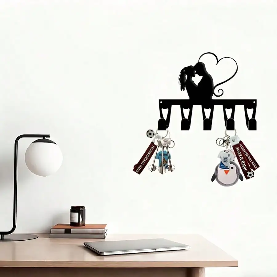 5 Hooks Heart Key Holder Wall Mount, Romantic Iron Organizer for Entryway, Rustproof Love Shape Hall Tree for Home
5 Hooks Heart Key Holder Wall Mount, Romantic Iron Organizer for Entryway, Rustproof Love Shape Hall Tree for Home