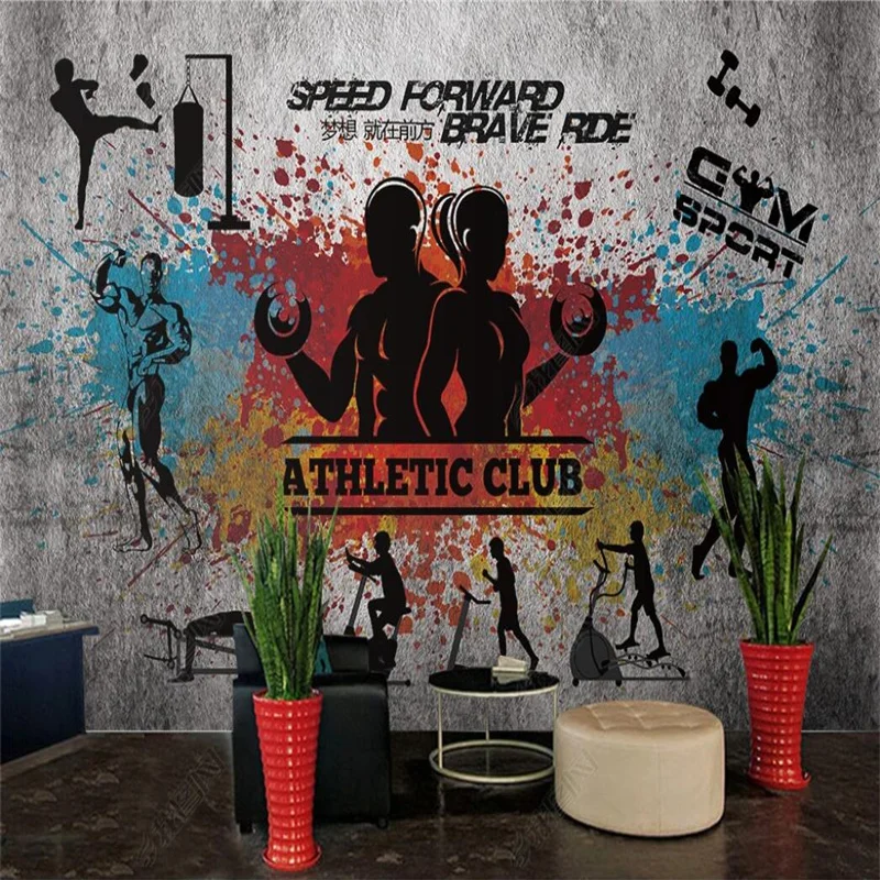 Custom Size Gym Gray Industrial Style Decorative Wall Paper 3D Fitness Club Background Mural Wallpaper Papel De Parede 3d
Custom Size Gym Gray Industrial Style Decorative Wall Paper 3D Fitness Club Background Mural Wallpaper Papel De Parede 3d