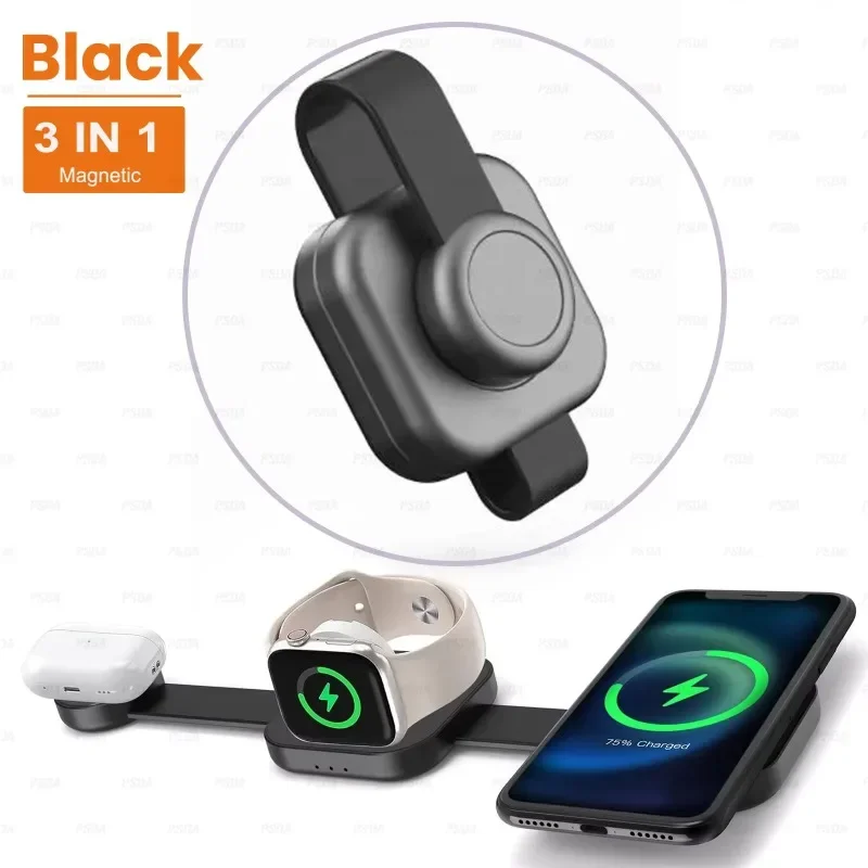 Foldable 3 in 1 Charging Station Fast Magnetic Wireless Charger for 15 14 13 12 Pro/Max/Plus 5W for Apple Watch 9/8/7/6
Foldable 3 in 1 Charging Station Fast Magnetic Wireless Charger for 15 14 13 12 Pro/Max/Plus 5W for Apple Watch 9/8/7/6