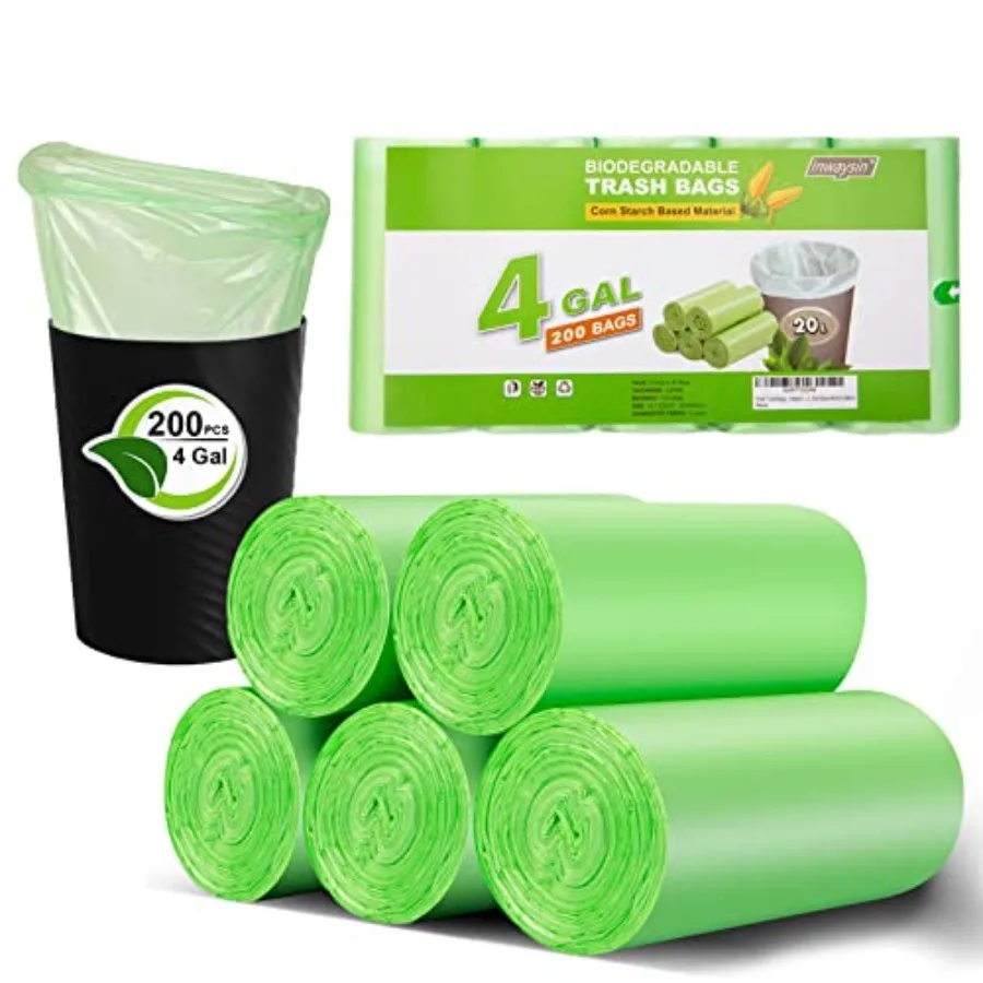 Small Trash Bags 4-6 Gallon, 200 Count Biodegradable Trash Bags 4 Gallon, Extra Strong Small Garbage Bags Unscented, Size Expan
Small Trash Bags 4-6 Gallon, 200 Count Biodegradable Trash Bags 4 Gallon, Extra Strong Small Garbage Bags Unscented, Size Expan