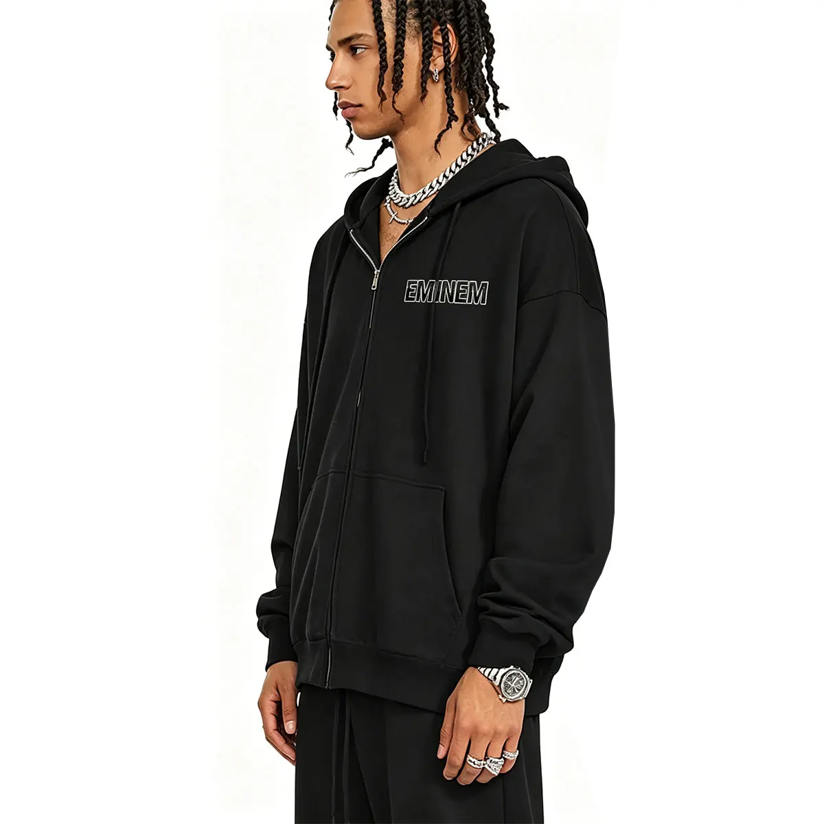 Rapper Eminem Zipper Hoodie Men Women Clothing Hip Hop Fashion Oversized Zip Up Jacket Men's Fleece Cotton Zip Up Sweatshirts
Rapper Eminem Zipper Hoodie Men Women Clothing Hip Hop Fashion Oversized Zip Up Jacket Men's Fleece Cotton Zip Up Sweatshirts