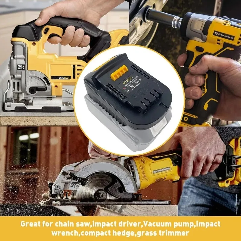 MT20DL Battery Adapter For Makita 18V to Dewalt Mt20Dl For Dewalt 18V 20V tools for Makita Bl1830 Bl1860 Bl1815 Li-Ion Battery
MT20DL Battery Adapter For Makita 18V to Dewalt Mt20Dl For Dewalt 18V 20V tools for Makita Bl1830 Bl1860 Bl1815 Li-Ion Battery