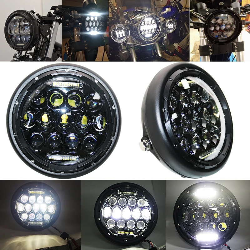 7-дюймовая светодиодная фара для мотоцикла, универсальная 7,5-дюймовая круглая фара для кафе Racer Bobber Honda
7-дюймовая светодиодная фара для мотоцикла, универсальная 7,5-дюймовая круглая фара для кафе Racer Bobber Honda