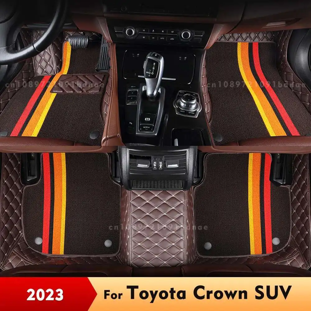 Для Toyota Crown 2023, двухслойные автомобильные коврики, изготовленные на заказ автомобильные подушечки для ног, ковер, аксессуары для интерьера
Для Toyota Crown 2023, двухслойные автомобильные коврики, изготовленные на заказ автомобильные подушечки для ног, ковер, аксессуары для интерьера