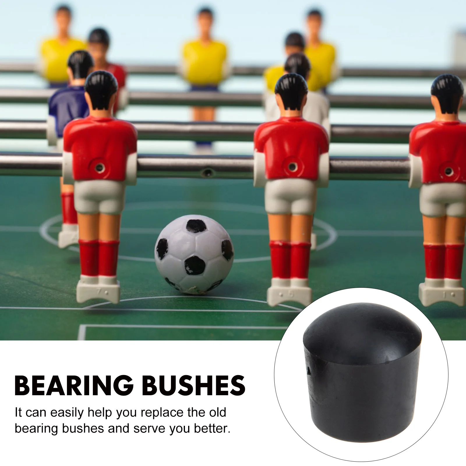 16pcs Foosball Rod End Caps Football Table Accessories Black Rubber Plug Sturdy Iron Pole Covers Smooth Machine Parts
16pcs Foosball Rod End Caps Football Table Accessories Black Rubber Plug Sturdy Iron Pole Covers Smooth Machine Parts