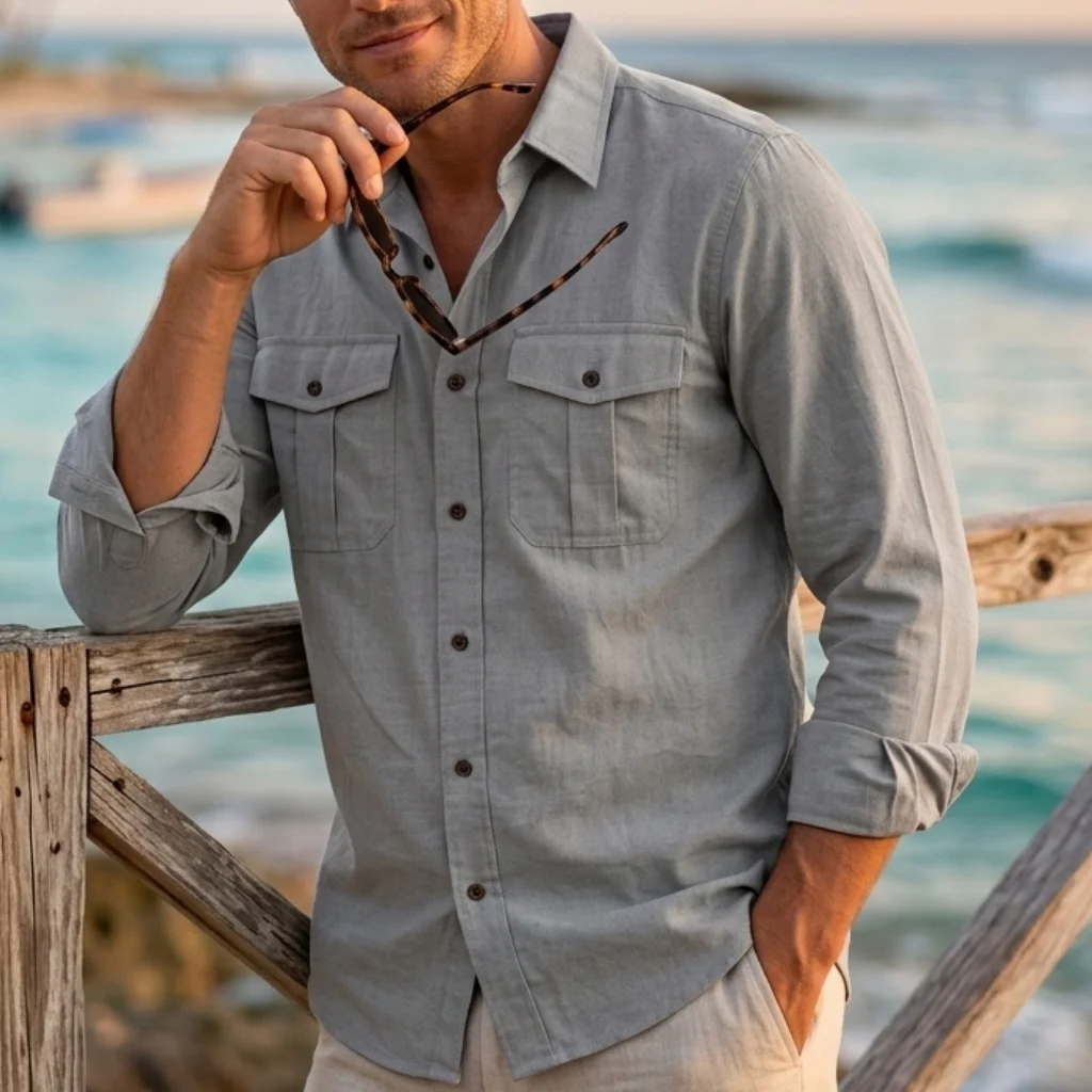 Summer Men's Cotton Shirt Comfortable Outdoor Shirt Breathable Men's Top Fashion Street Ultra Thin Shirt
Summer Men's Cotton Shirt Comfortable Outdoor Shirt Breathable Men's Top Fashion Street Ultra Thin Shirt