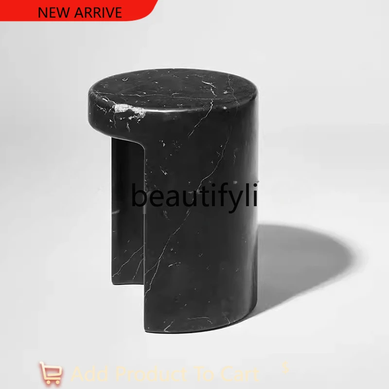 Light luxury marble edge table, natural designer living room round Italian minimalist small coffee table G1218 
Light luxury marble edge table, natural designer living room round Italian minimalist small coffee table G1218