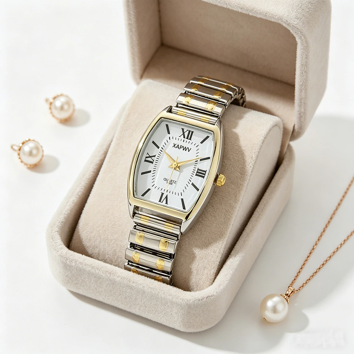 Fashionable Barrel-Shaped Women's Watch for Students, Quartz Movement, Elastic Band, Comfortable and Versatile Wristwatch
Fashionable Barrel-Shaped Women's Watch for Students, Quartz Movement, Elastic Band, Comfortable and Versatile Wristwatch