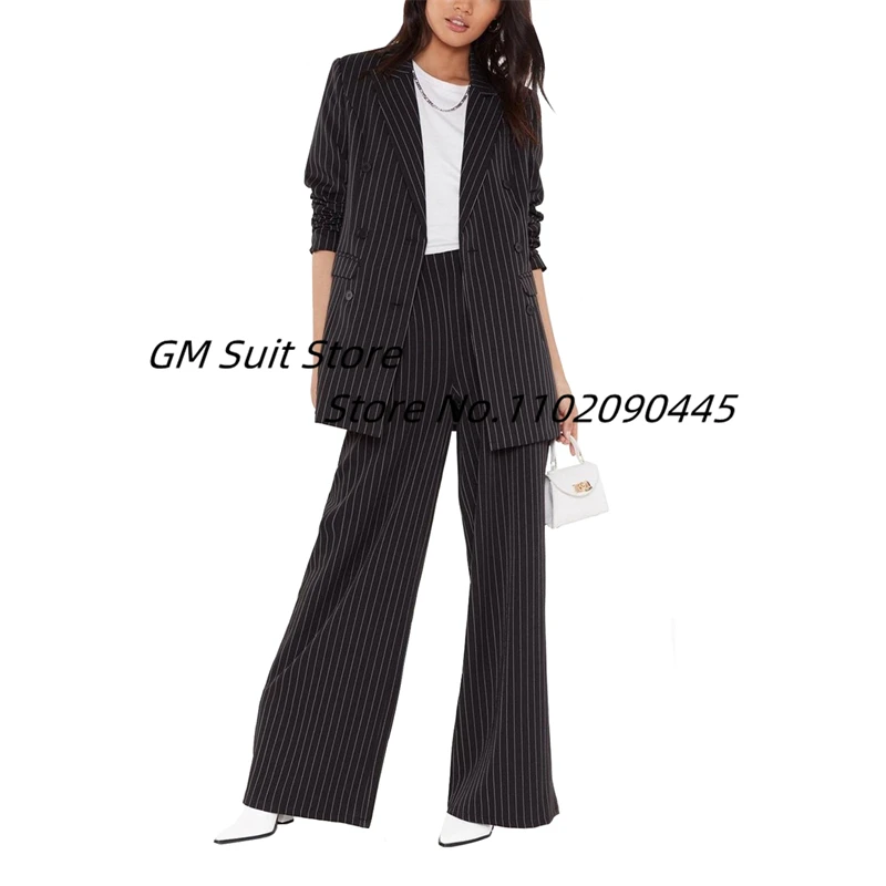 Women's 2 Piece Suits Stripe Business Slim Fit Formal Office Double Breasted Blazer Jacket Pant
Women's 2 Piece Suits Stripe Business Slim Fit Formal Office Double Breasted Blazer Jacket Pant