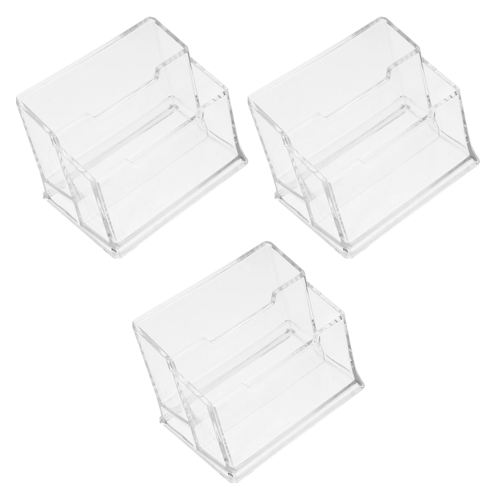 3Pcs Business Card Holder Storage Box Large Capacity Transparent Plastic Desk Display Stand Office Accessories
3Pcs Business Card Holder Storage Box Large Capacity Transparent Plastic Desk Display Stand Office Accessories