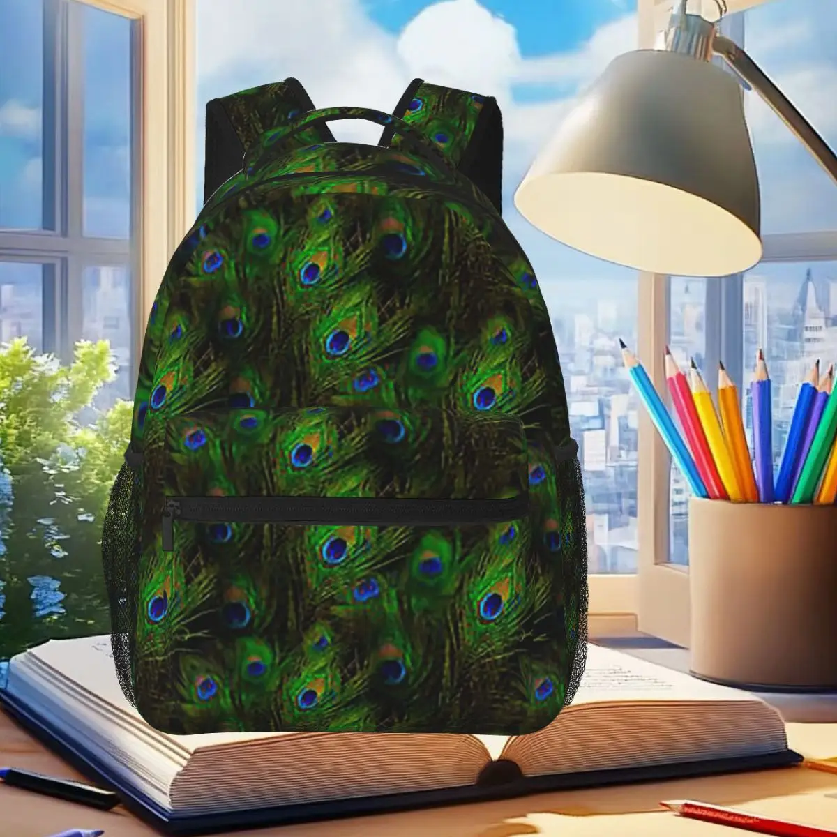 Peacock Feathers Backpack Student Boys Girls BookBag Kids School Bag Computer Shoulder Bags for Men Women
Peacock Feathers Backpack Student Boys Girls BookBag Kids School Bag Computer Shoulder Bags for Men Women