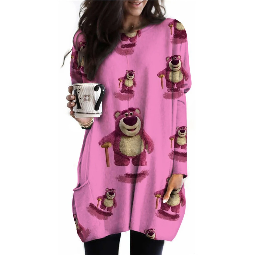 2024 New Women's Round Neck Long Sleeve T-shirt Disney Strawberry Bear Printed Long Sleeve Pocket T-shirt Women's Casual Street
2024 New Women's Round Neck Long Sleeve T-shirt Disney Strawberry Bear Printed Long Sleeve Pocket T-shirt Women's Casual Street
