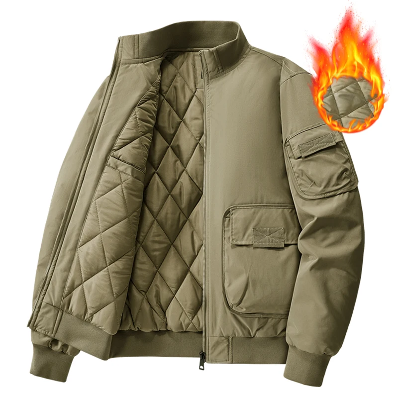 Men's Thick Windproof Slim Fit Shirt Jacket for Winter, Daily Casual Stand Up Collar Jacket, Simple and Comfortable Coat
Men's Thick Windproof Slim Fit Shirt Jacket for Winter, Daily Casual Stand Up Collar Jacket, Simple and Comfortable Coat