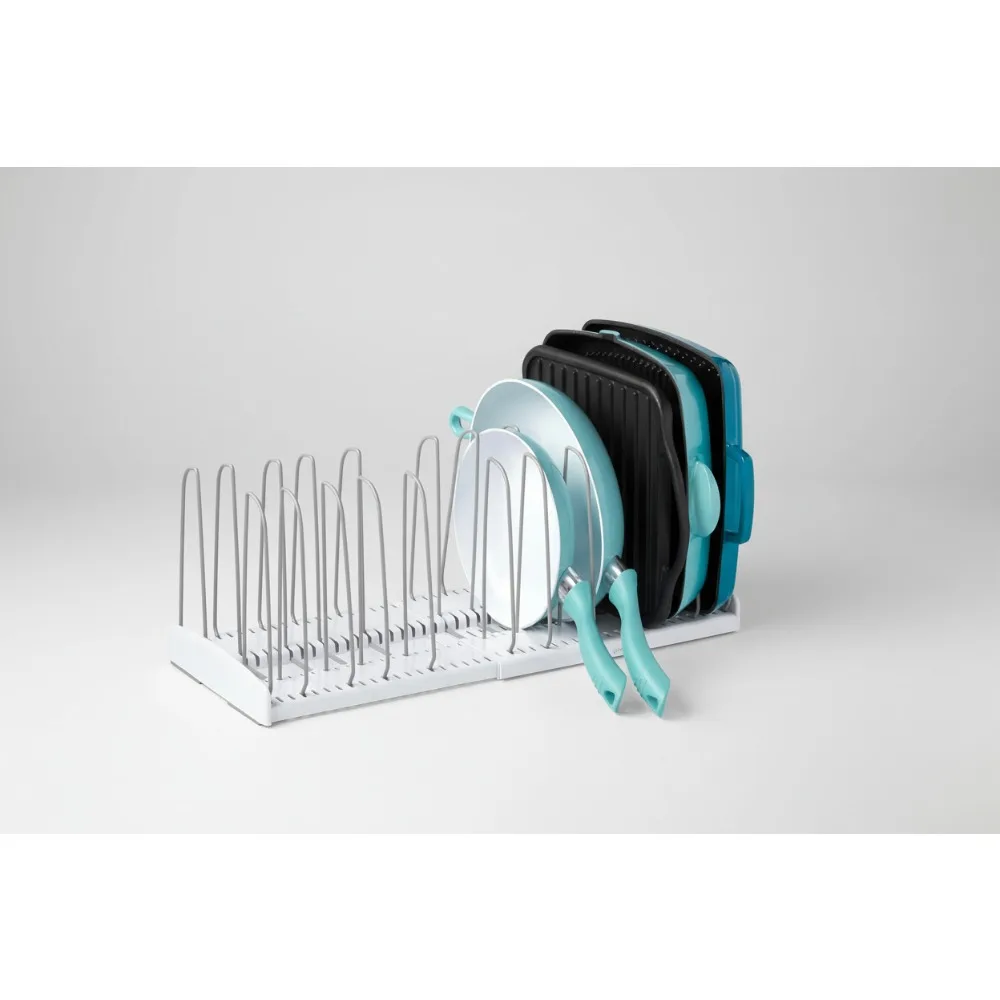 Расширяемая полка для посуды с регулируемыми перегородками, стальные провода для хранения в кухонном шкафу, органайзер для сковороды для домашних кухонных принадлежностей
Расширяемая полка для посуды с регулируемыми перегородками, стальные провода для хранения в кухонном шкафу, органайзер для сковороды для домашних кухонных принадлежностей