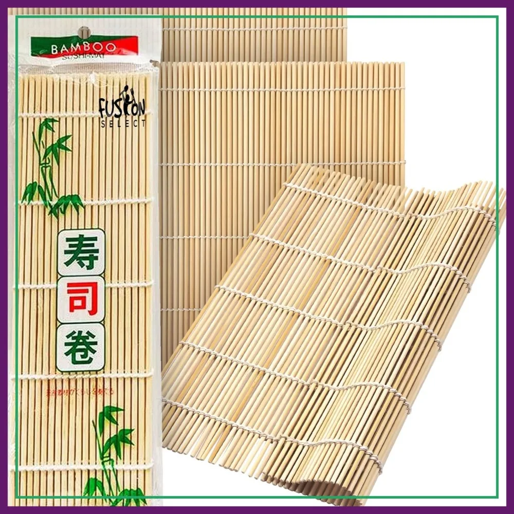 3 Pk Bamboo Sushi Mat - Natural Sushi Roller for Making Kimbap & Sushi Rolls - 9.5x9.5 inch Sushi Making Supplies
3 Pk Bamboo Sushi Mat - Natural Sushi Roller for Making Kimbap & Sushi Rolls - 9.5x9.5 inch Sushi Making Supplies
