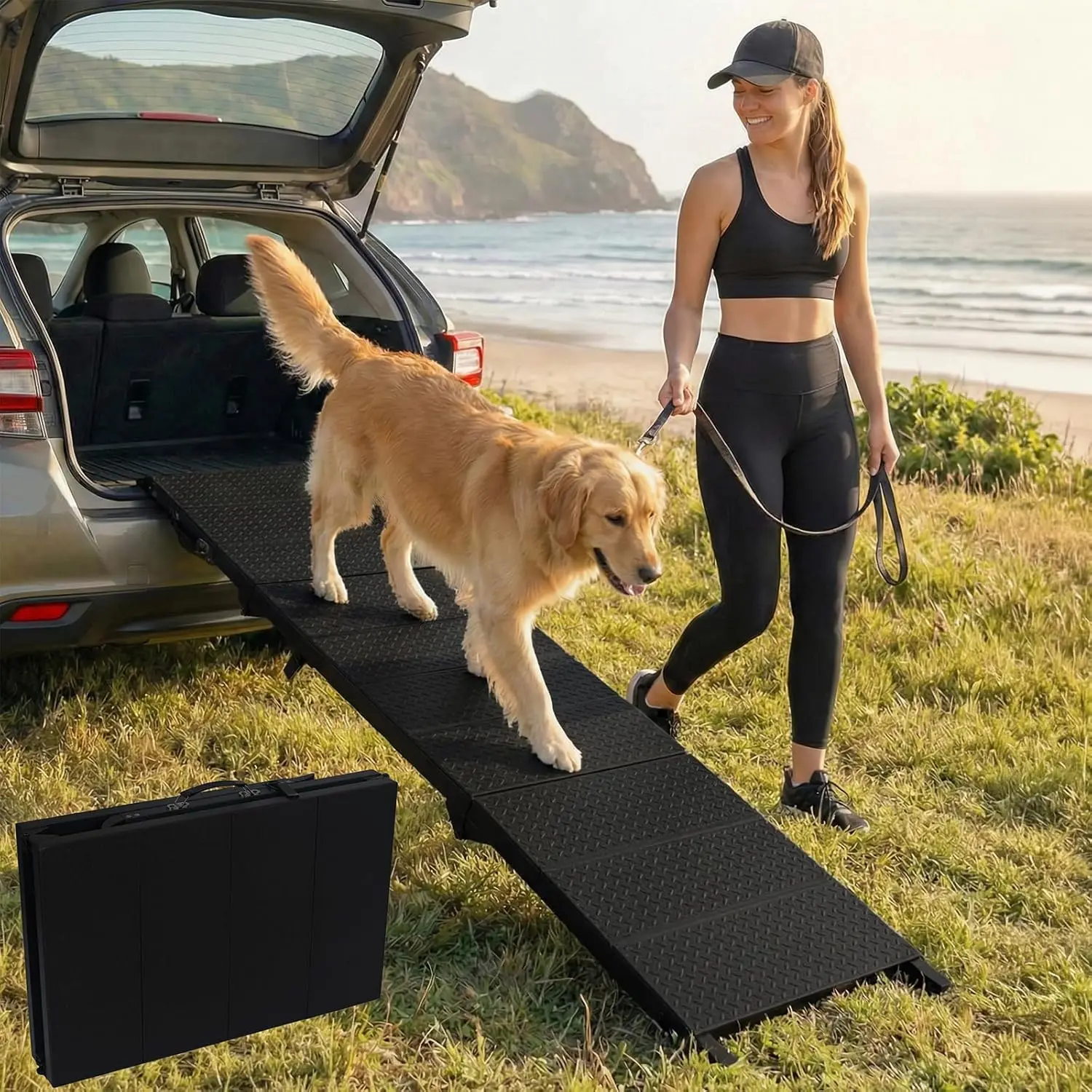 Dog Ramp for Car 71' X 17.6' Extra Long Folding Pet Ramp for Large Dogs up to 250 LBS, Portable Waterproof Dog Ramps for SUV Tru
Dog Ramp for Car 71' X 17.6' Extra Long Folding Pet Ramp for Large Dogs up to 250 LBS, Portable Waterproof Dog Ramps for SUV Tru