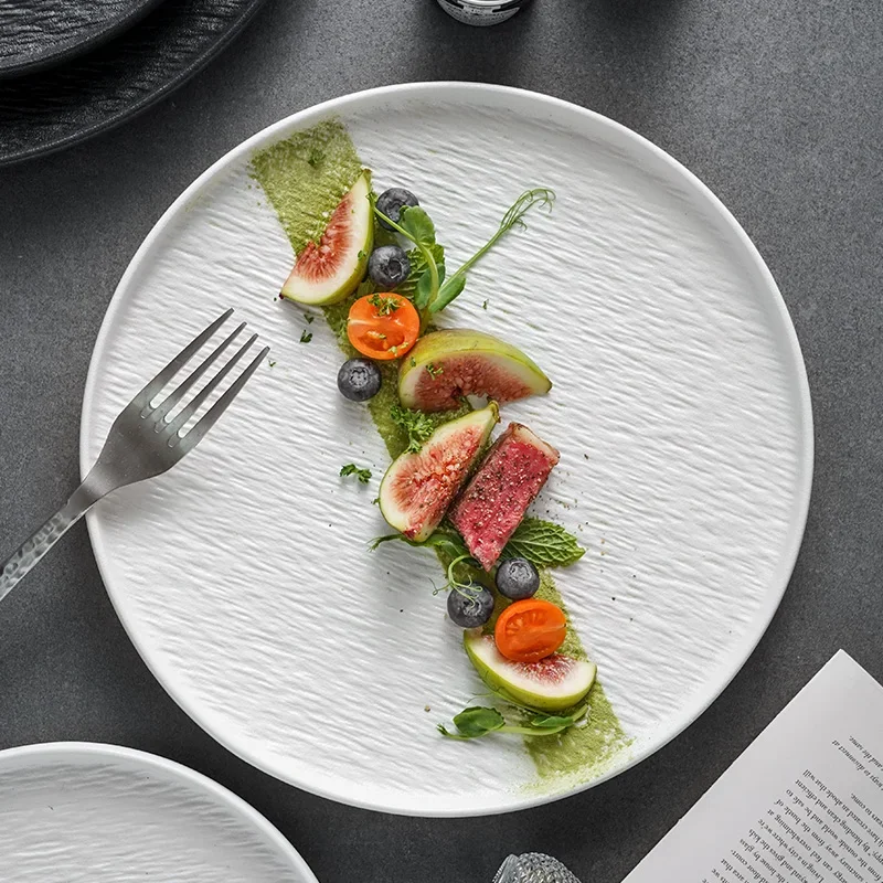 European Steak Plate Stone Grain Frosted Western Plate Porcelain Home Dinner Cooking Dish Table Tableware Decor Kitchen Utensils
European Steak Plate Stone Grain Frosted Western Plate Porcelain Home Dinner Cooking Dish Table Tableware Decor Kitchen Utensils