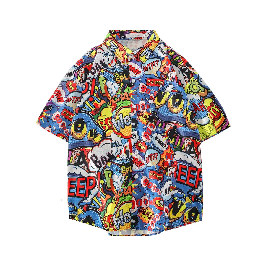 Mens Cartoon Print Button Up Shirt Summer New Hawaiian Beach Shirts Mens Loose Short Sleeve Floral Shirt Camisa Hawaiana Hombre
Mens Cartoon Print Button Up Shirt Summer New Hawaiian Beach Shirts Mens Loose Short Sleeve Floral Shirt Camisa Hawaiana Hombre
