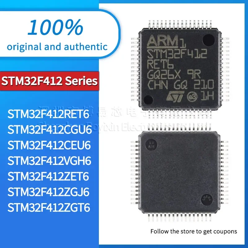 Original genuine STM32F412RET6 STM32F412CGU6 STM32F412CEU6 STM32F412VGH6 STM32F412ZET6 STM32F412ZGJ6 STM32F412ZGT6 LQFP
Original genuine STM32F412RET6 STM32F412CGU6 STM32F412CEU6 STM32F412VGH6 STM32F412ZET6 STM32F412ZGJ6 STM32F412ZGT6 LQFP