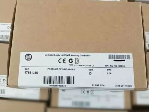 Новый заводской герметичный безопасный процессор 1768-L45 SER B CompactLogix 1768L45
Новый заводской герметичный безопасный процессор 1768-L45 SER B CompactLogix 1768L45