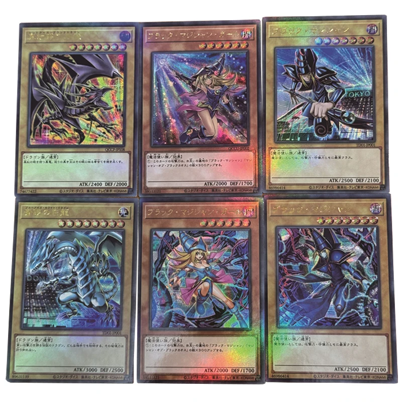6 шт. карточки Yu Gi Oh Black Magician Girl Blue-Eyes White Dragon Japanese DIY UTR коллекционная карточка DIY подарок для детей
6 шт. карточки Yu Gi Oh Black Magician Girl Blue-Eyes White Dragon Japanese DIY UTR коллекционная карточка DIY подарок для детей