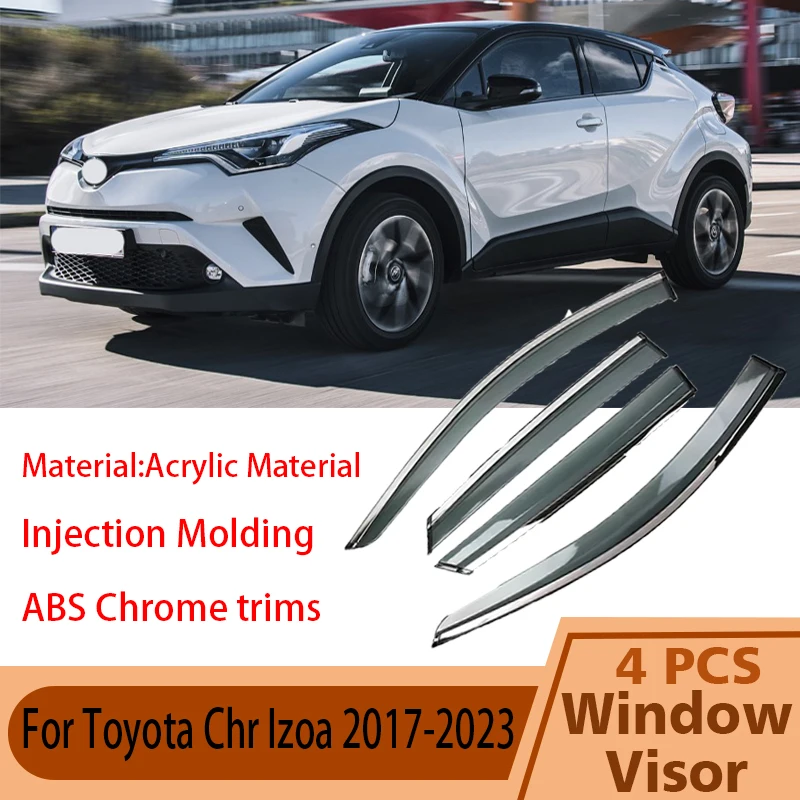 Автомобильный оконный козырек для Toyota Chr Izoa 2017 2018 2019-2023, дефлектор от солнца и дождя, защита от дождя на окно автомобиля, защита от атмосферных воздействий, защита от солнца и дождя
Автомобильный оконный козырек для Toyota Chr Izoa 2017 2018 2019-2023, дефлектор от солнца и дождя, защита от дождя на окно автомобиля, защита от атмосферных воздействий, защита от солнца и дождя