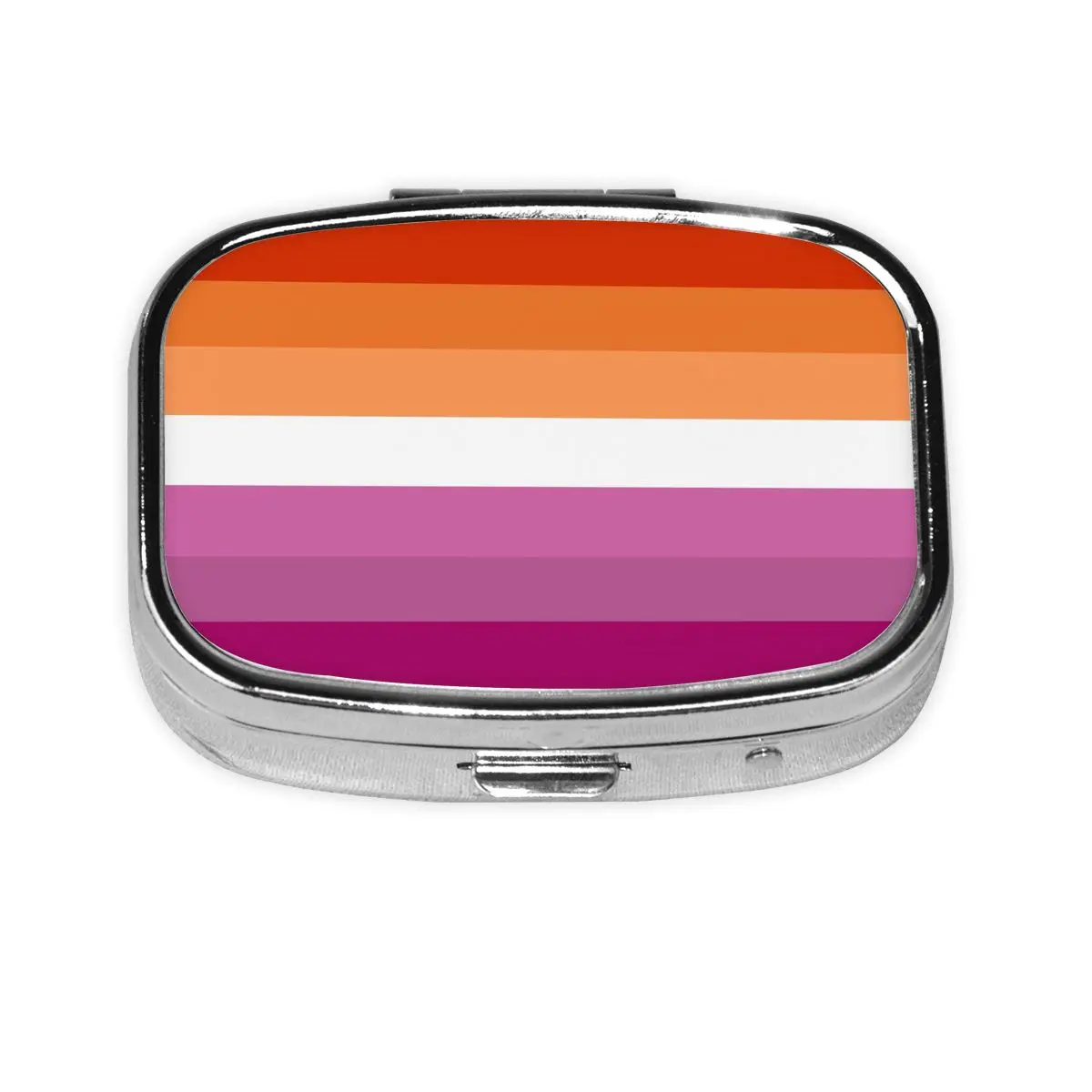 Оранжевые пурпурные линии, флаг гордости лесбиянок, металлическая коробка для таблеток, компактная ЛГБТ-гей-прайд, 2 отделения, квадратный органайзер для таблеток, контейнер
Оранжевые пурпурные линии, флаг гордости лесбиянок, металлическая коробка для таблеток, компактная ЛГБТ-гей-прайд, 2 отделения, квадратный органайзер для таблеток, контейнер