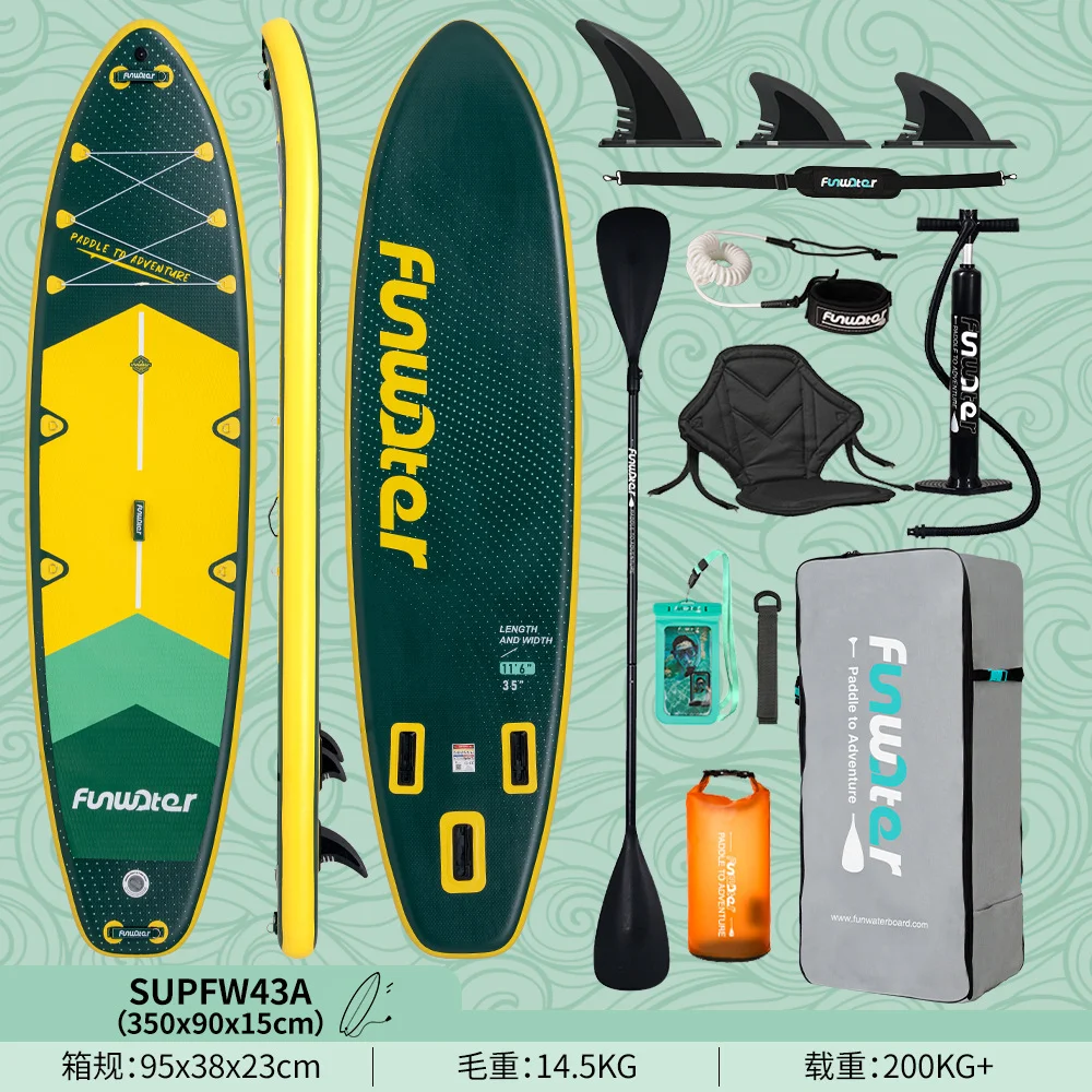 Hot sale 11'6"x35"x6" Wholesale Stand up Paddle Board Surf Board Customizable Touring Paddleboard with Accessories
Hot sale 11'6"x35"x6" Wholesale Stand up Paddle Board Surf Board Customizable Touring Paddleboard with Accessories