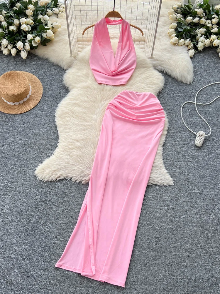 Sexy Summer Two-Piece Set Ins Women's Faion High Waist Split ter Ne Strap Dr Student orm Work Outfit
Sexy Summer Two-Piece Set Ins Women's Faion High Waist Split ter Ne Strap Dr Student orm Work Outfit