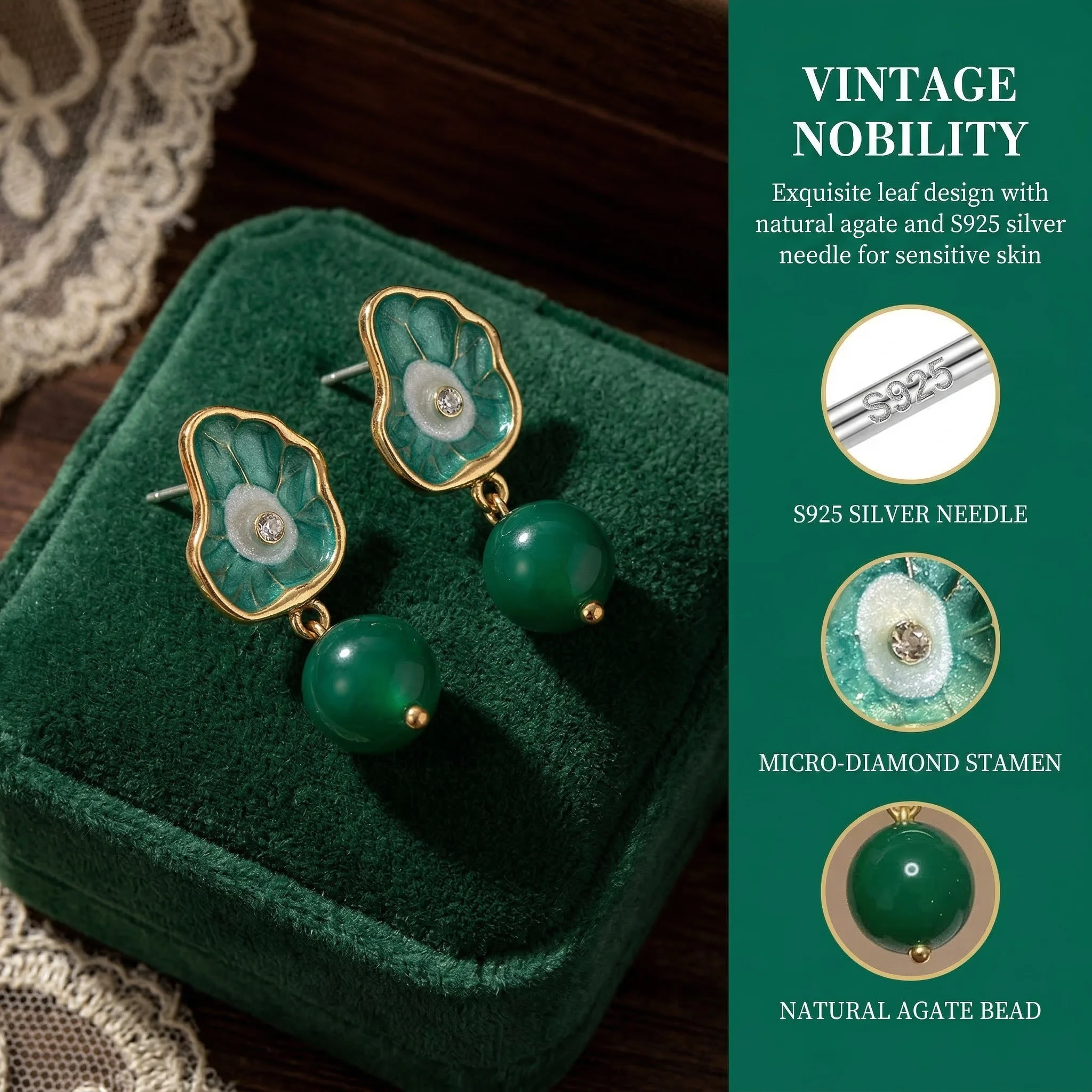 Vintage Luxury Silver Needle Embedded Diamond Agate Flower Dangle Stud Earrings Elegant Unique High-End Feeling Ear Jewelry
Vintage Luxury Silver Needle Embedded Diamond Agate Flower Dangle Stud Earrings Elegant Unique High-End Feeling Ear Jewelry