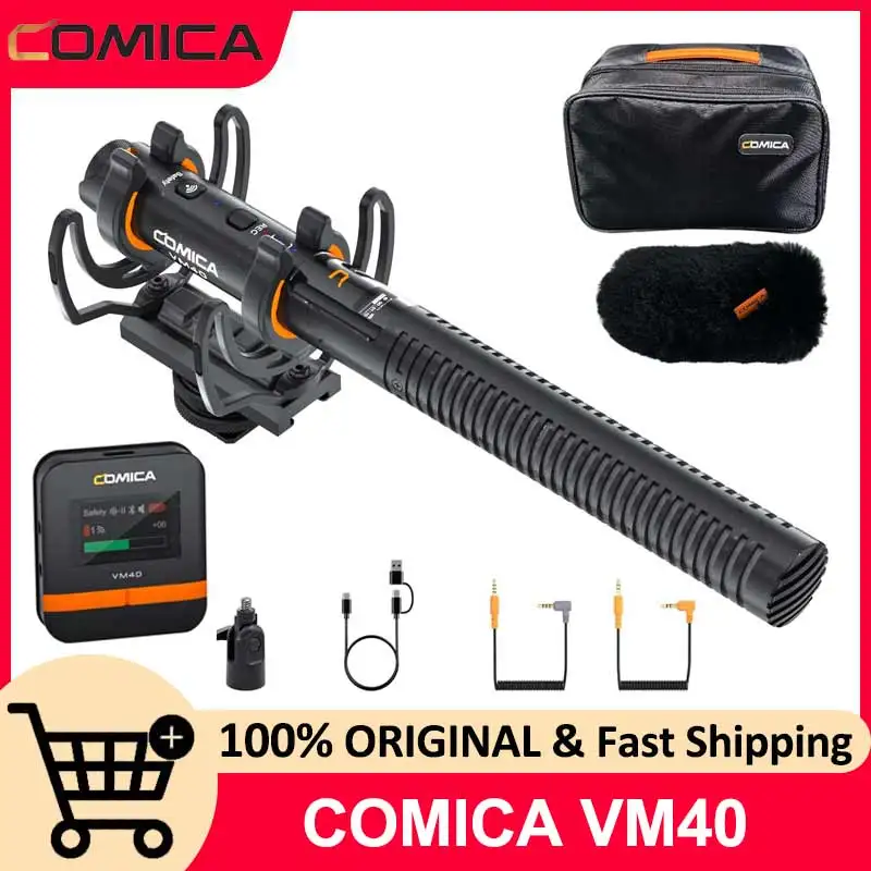 COMICA VM40 Shotgun Microphone with Wireless Modes, 48kHz/32-bit, 32GB Storage, Super Cardioid Camera Mic for Filmmakers, Vlogge
COMICA VM40 Shotgun Microphone with Wireless Modes, 48kHz/32-bit, 32GB Storage, Super Cardioid Camera Mic for Filmmakers, Vlogge