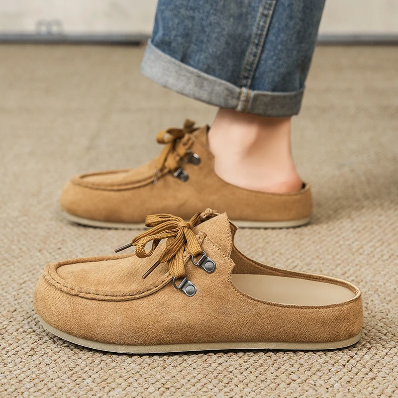 2026 New Retro Closed Toe Men's Half Slippers, Lace-Up Slip-On Lazy Shoes, All-match Thick Sole Outdoor Casual Shoes
2026 New Retro Closed Toe Men's Half Slippers, Lace-Up Slip-On Lazy Shoes, All-match Thick Sole Outdoor Casual Shoes