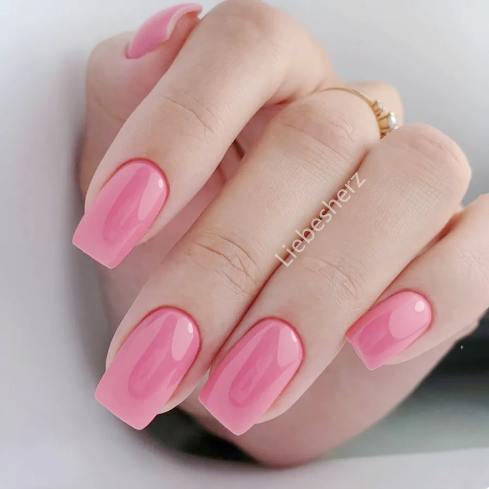 24Pcs Artificial Press On Fake Nails With Jelly Glue Shiny Leather Pink Long Square Fake Nails DIY Finger Tip Manicure Tool
24Pcs Artificial Press On Fake Nails With Jelly Glue Shiny Leather Pink Long Square Fake Nails DIY Finger Tip Manicure Tool