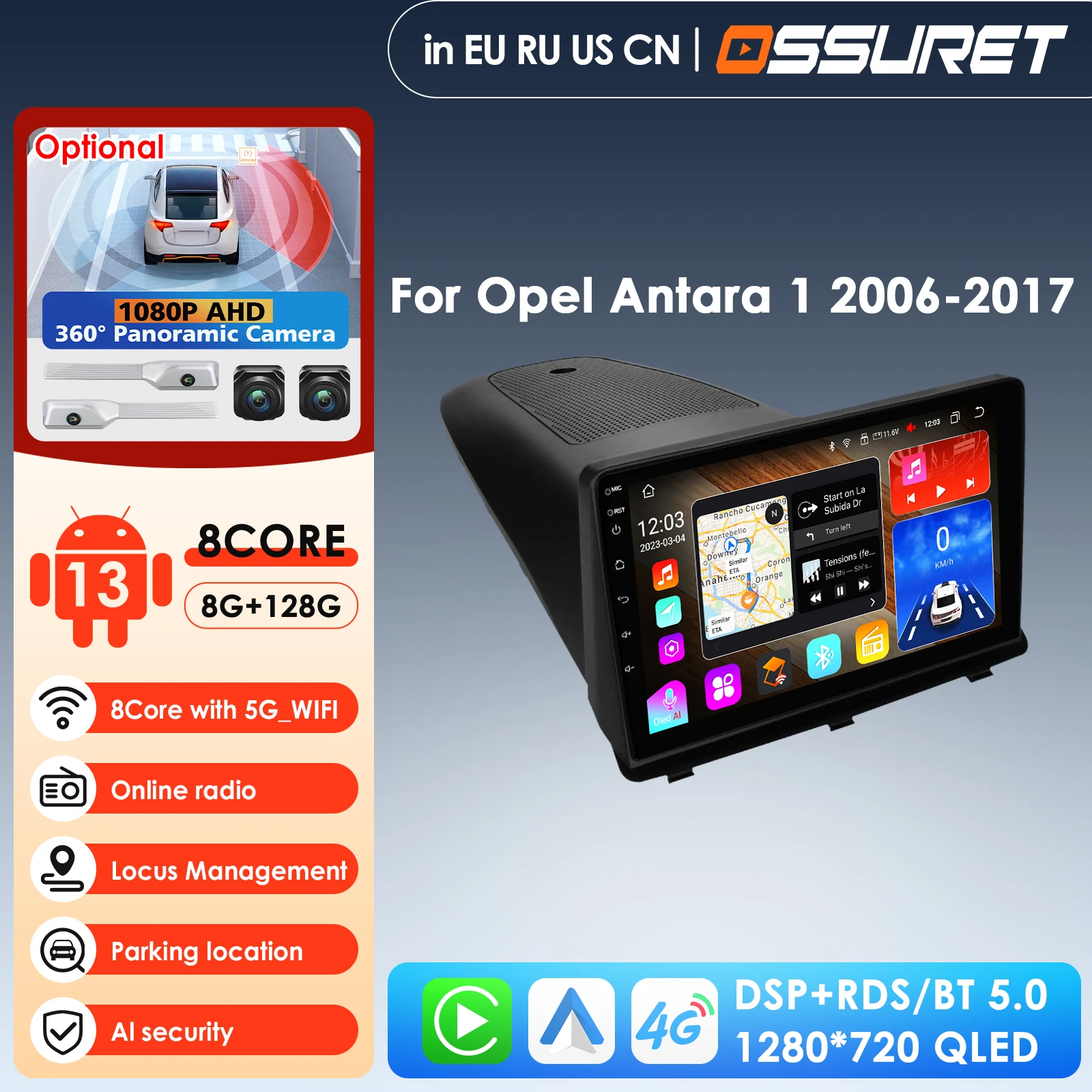 Carplay 4G Android 13 Car Radio for Opel Antara 1 2006 - 2017 Multimedia Video Player Navigaion GPS 2 Din Autoradio Head Unit PC
Carplay 4G Android 13 Car Radio for Opel Antara 1 2006 - 2017 Multimedia Video Player Navigaion GPS 2 Din Autoradio Head Unit PC