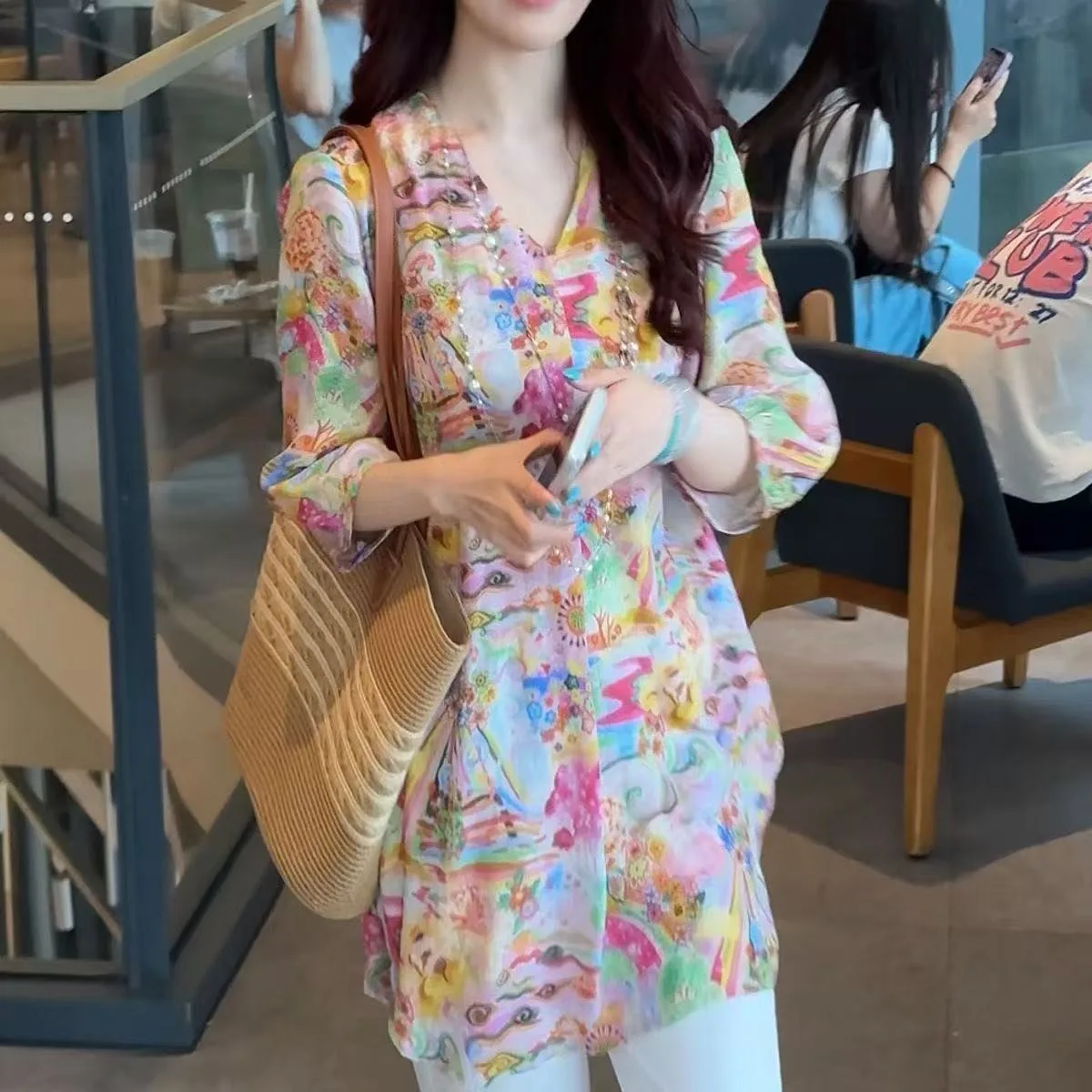 Slimming Large Size Women's T-shirt Summer New Print Lightweight Breathable Base Shirt Loose Fit Commute Style Floral Print
Slimming Large Size Women's T-shirt Summer New Print Lightweight Breathable Base Shirt Loose Fit Commute Style Floral Print
