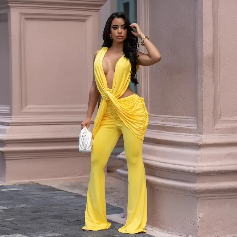 GUWU Women's Sexy Backless Solid Color High Waist Slim Bodycon Jumpsuit Casual Party Romper
GUWU Women's Sexy Backless Solid Color High Waist Slim Bodycon Jumpsuit Casual Party Romper