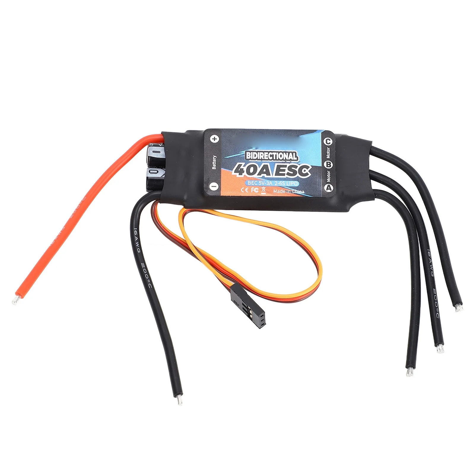 GTSKYTENRC Bidirectional 40A Brushless ESC 5V 3A BEC Brushless Motor 2‑6S Electric Speed Controller for RC Car Boat
GTSKYTENRC Bidirectional 40A Brushless ESC 5V 3A BEC Brushless Motor 2‑6S Electric Speed Controller for RC Car Boat