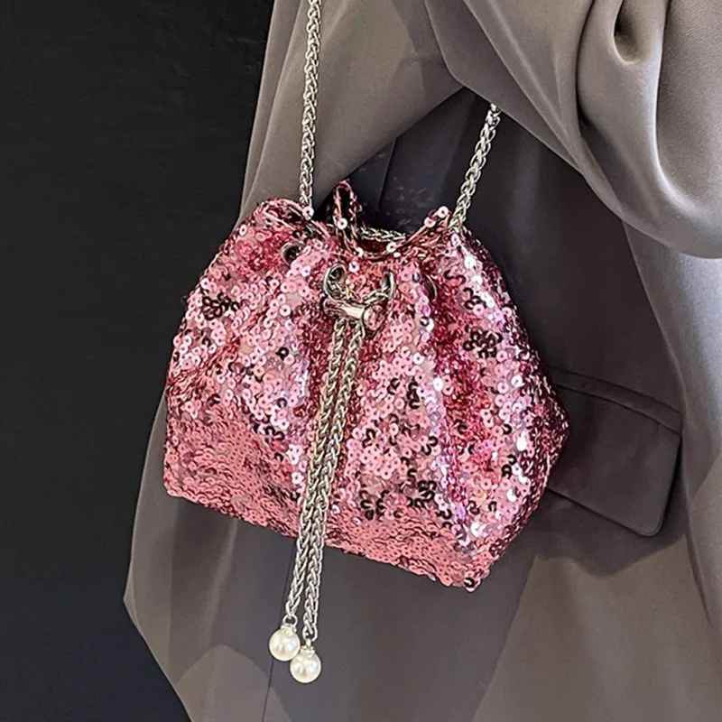Fashion Women's Bucket Bag equined Women's Bucket Bag Handbags Female Crossbody Shoulder Bag Tote Purse Chain Messenger Bag
Fashion Women's Bucket Bag equined Women's Bucket Bag Handbags Female Crossbody Shoulder Bag Tote Purse Chain Messenger Bag