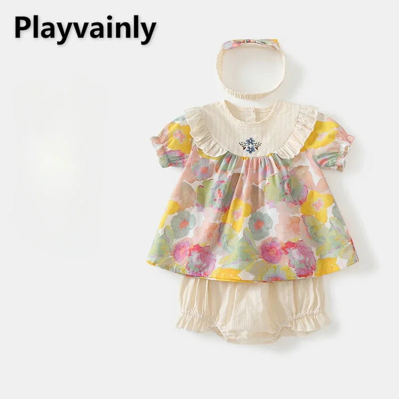 Korean Style Fashion Kids Sets Summer Floral Ruffle Round Neck Puff Sleeve Doll Shirt+Bread Shorts Little Girl's Clothing A2432
Korean Style Fashion Kids Sets Summer Floral Ruffle Round Neck Puff Sleeve Doll Shirt+Bread Shorts Little Girl's Clothing A2432