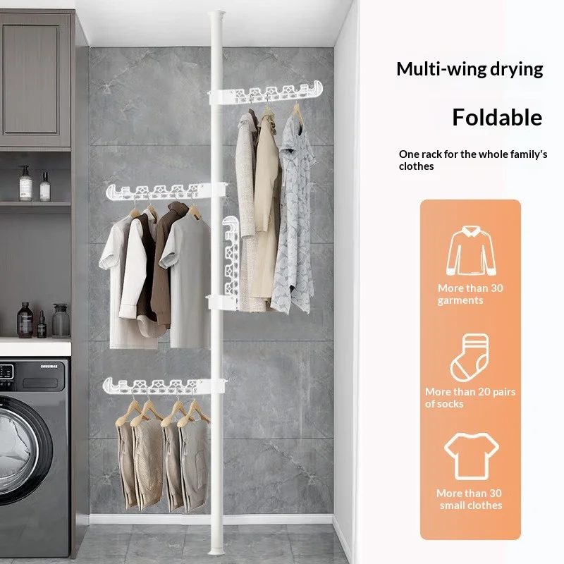 Floor-Standing Clothes Drying Rack Floor-Standing Home Bedroom Punch-Free Telescopic Clothes Drying Rod To Stack And Fix Clothes
Floor-Standing Clothes Drying Rack Floor-Standing Home Bedroom Punch-Free Telescopic Clothes Drying Rod To Stack And Fix Clothes