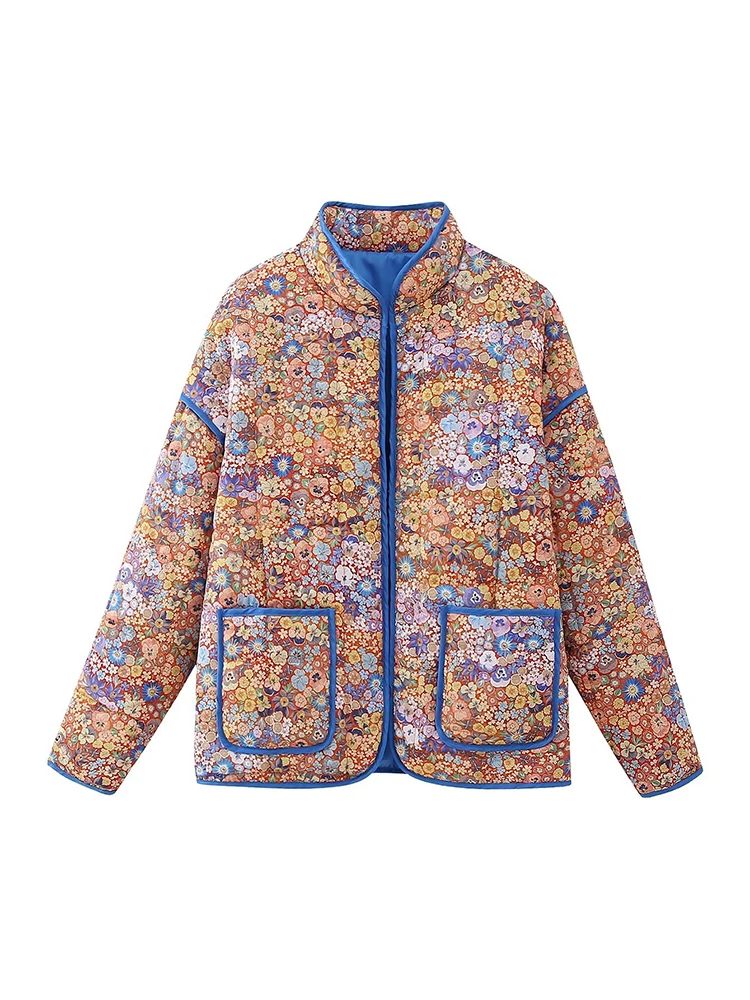 YENKYE Vintage Floral Print Quilted Jacket For Women 2023 Autumn Pockets Coats Female Stand Collar Outerwear Chic Tops
YENKYE Vintage Floral Print Quilted Jacket For Women 2023 Autumn Pockets Coats Female Stand Collar Outerwear Chic Tops