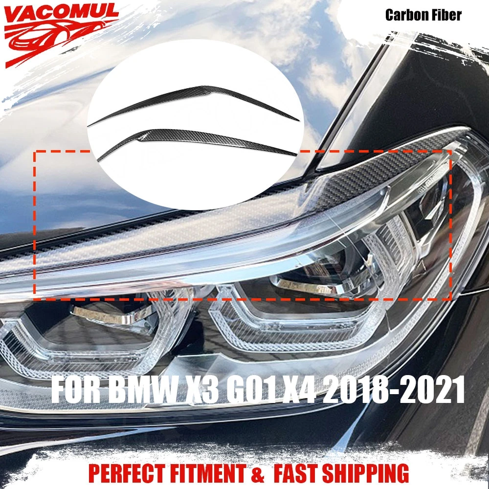VACOMUL For BMW X3 G01 X4 G02 X3M X4M 2018-2021 Headlight Cover Carbon Fiber Eyelid Eyebrow Sticker Decal Eyelid Cover Sticker
VACOMUL For BMW X3 G01 X4 G02 X3M X4M 2018-2021 Headlight Cover Carbon Fiber Eyelid Eyebrow Sticker Decal Eyelid Cover Sticker