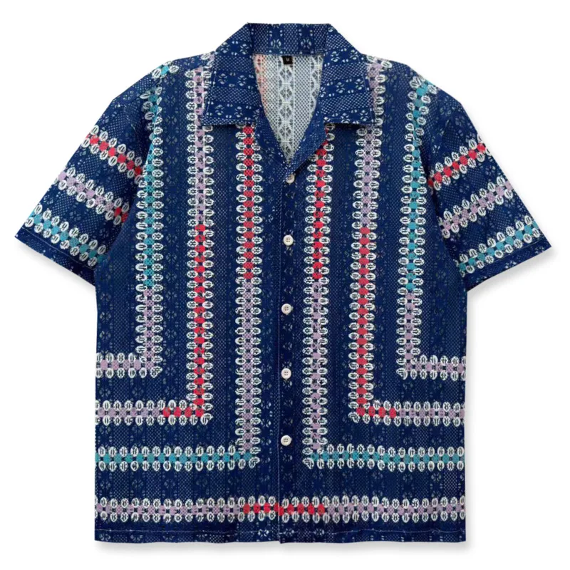 Blue Striped Print Shirt Short Sleeve Men Shirt See-through Shirts Men Clothing Mens Shirts Casual Camisa Social Masculina
Blue Striped Print Shirt Short Sleeve Men Shirt See-through Shirts Men Clothing Mens Shirts Casual Camisa Social Masculina
