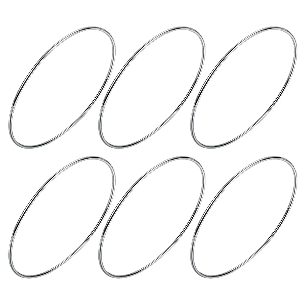 6 Pcs Simple Bangles Bracelets for Women Gift Daily Wear Silver Plated Copper Party
6 Pcs Simple Bangles Bracelets for Women Gift Daily Wear Silver Plated Copper Party