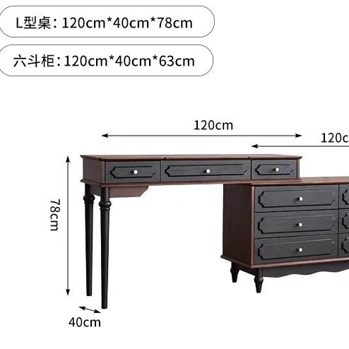French solid wood dresser household small apartment dresser chest integrated bedroom retro storage makeup table
French solid wood dresser household small apartment dresser chest integrated bedroom retro storage makeup table